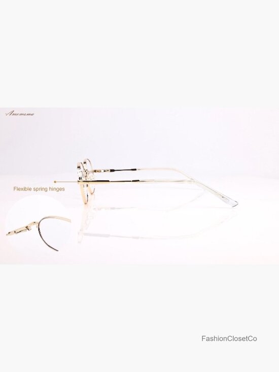 Oval Reading Glasses Blue Light Blocking Metal Frame 3 Pack